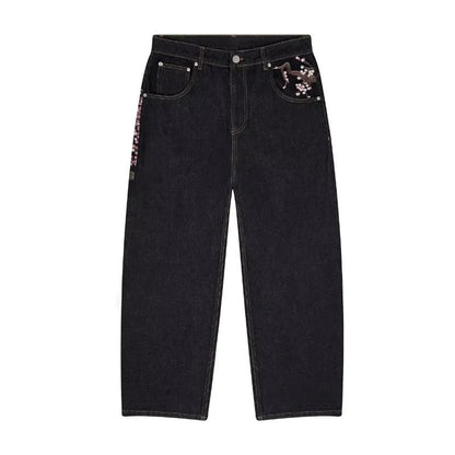 DodElite™️ - Blossom Embroidery Wide Leg Pants