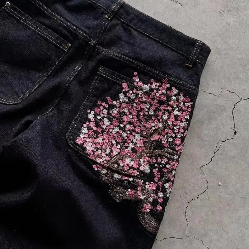 DodElite™️ - Blossom Embroidery Wide Leg Pants